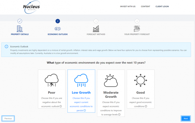 Select your economic outlook