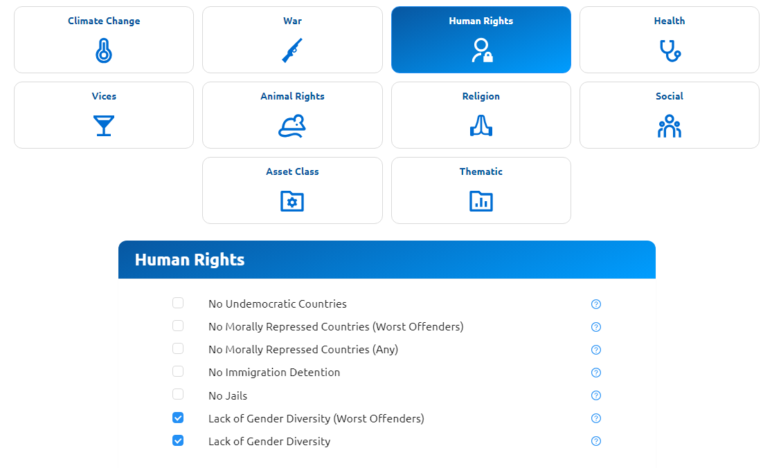 Gender diversity screen